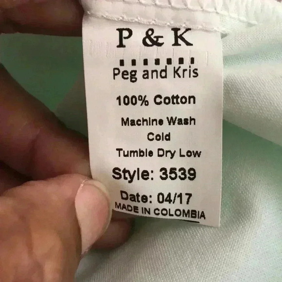 Peg & Kris Mint Green Belted Dress Size 6 - Picture 6 of 6